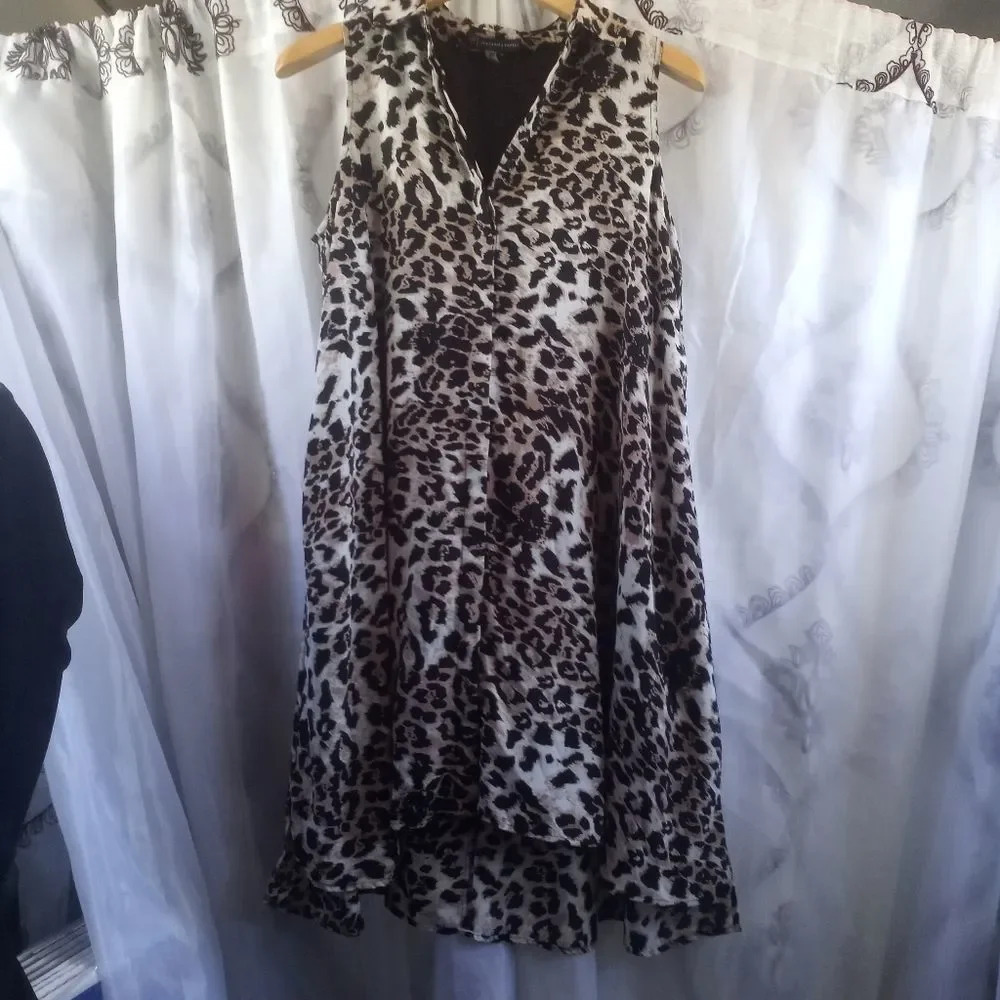 Adrianna papelle animal print size 6 dress polyester  ( Bag W )